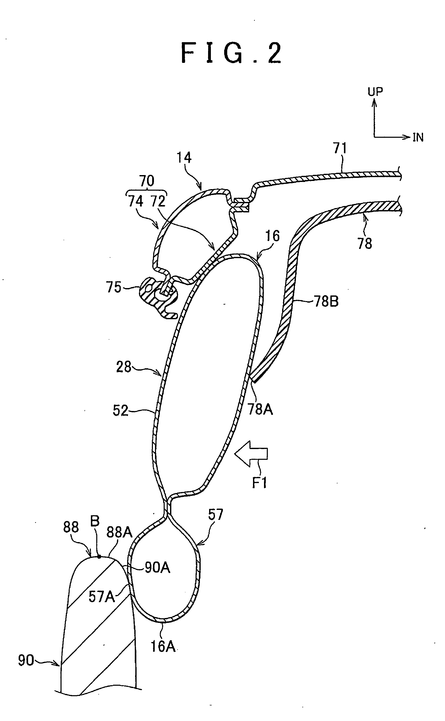 Head protecting airbag system