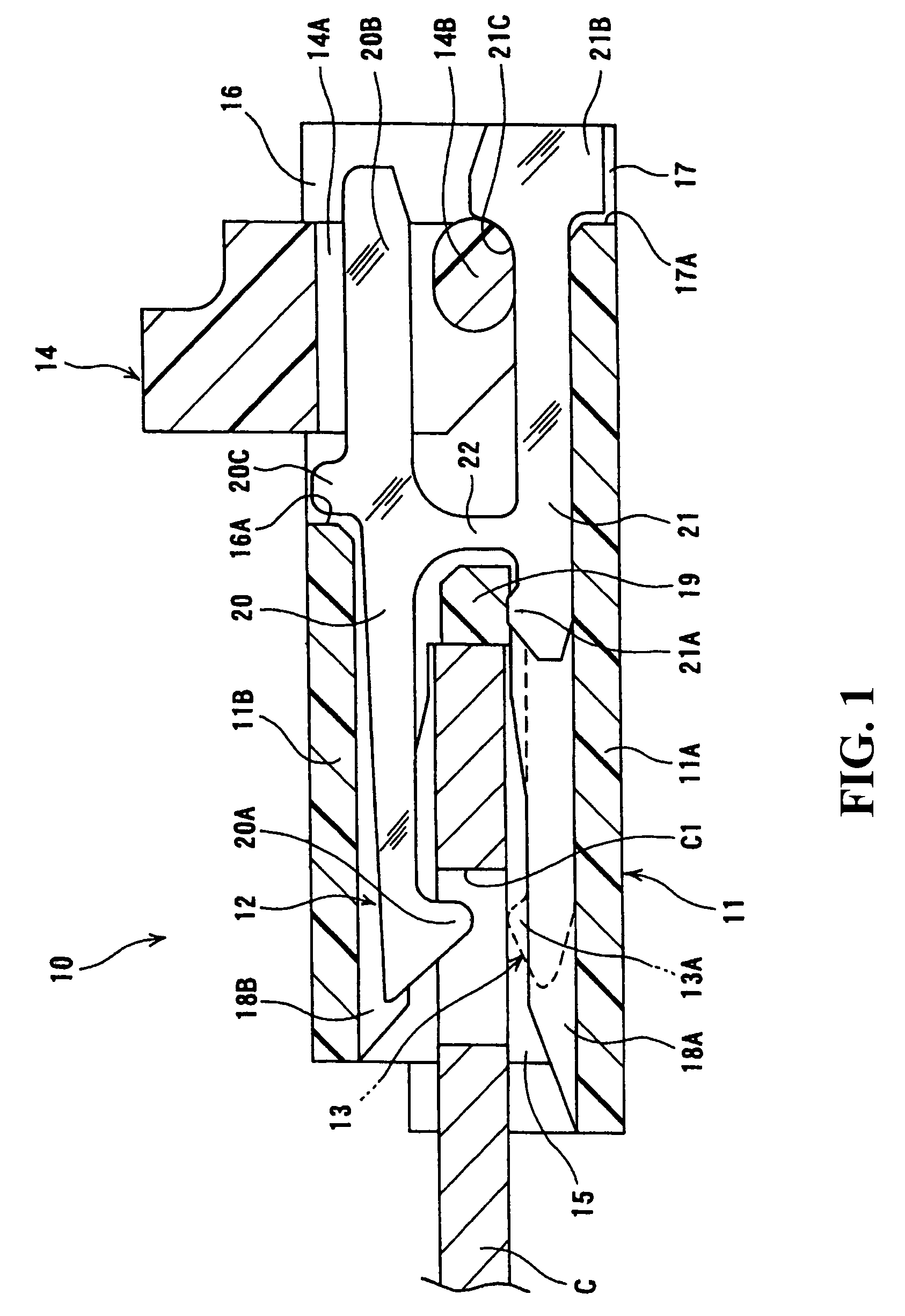 Electrical connector for a flat-type cable