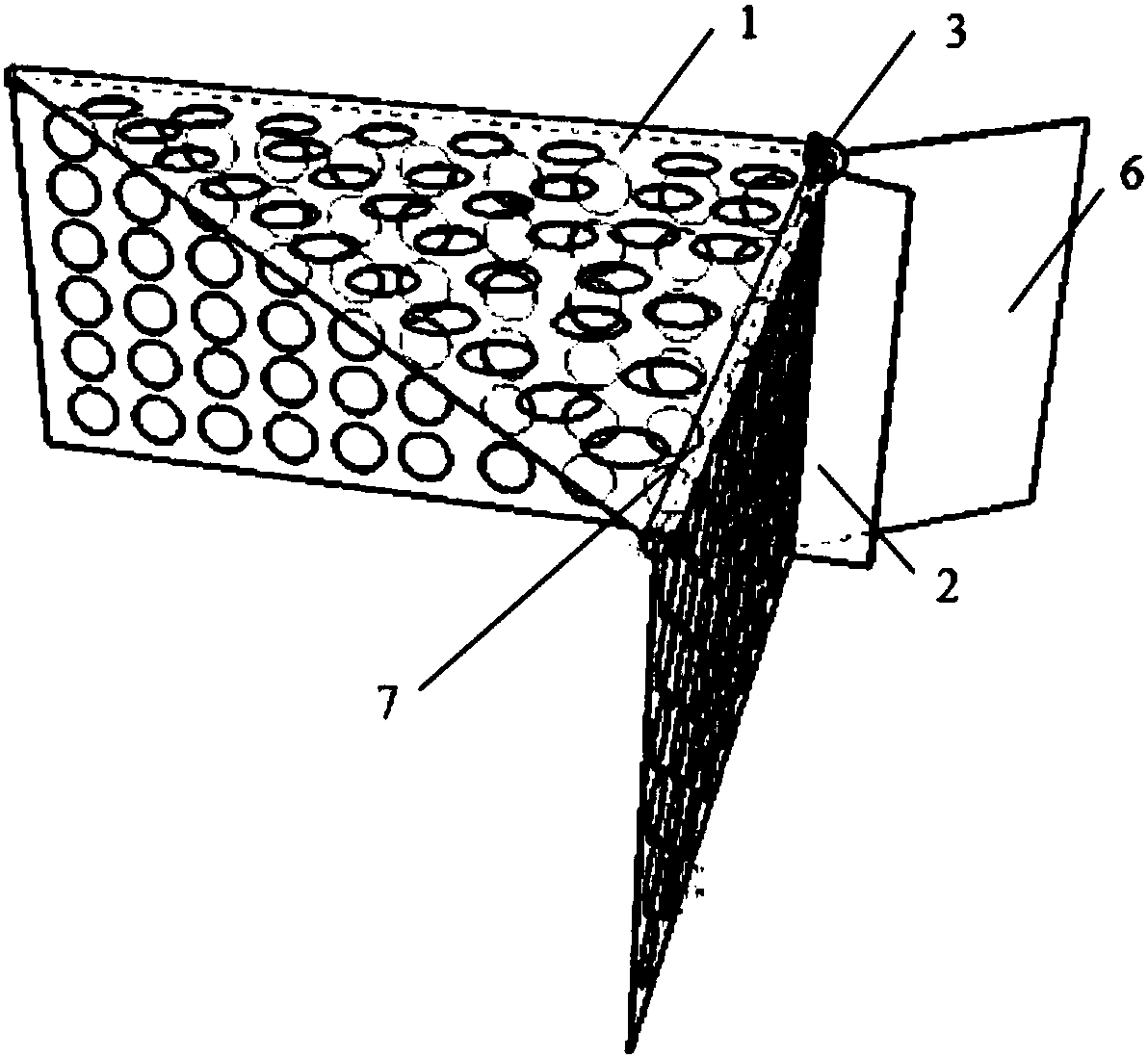 Field runoff test plot dry branch and fallen leaf intercepting and cleaning device