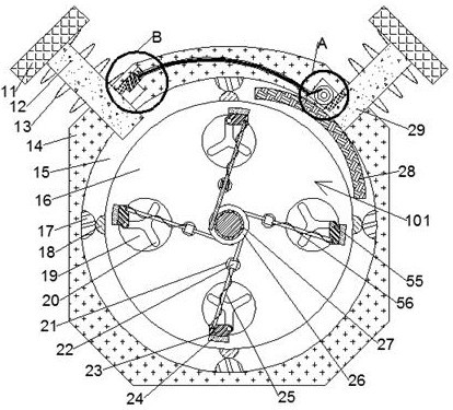 Array four-in-one point piezoelectric switch