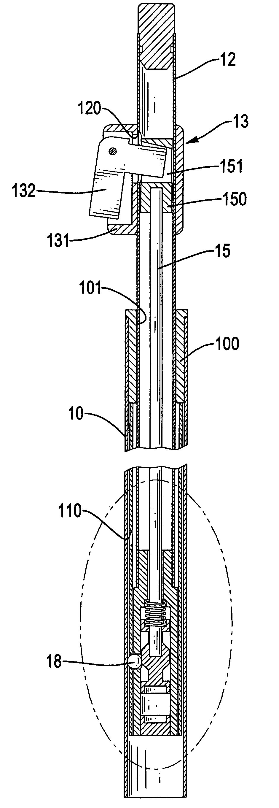 Quick-acting telescopic tube