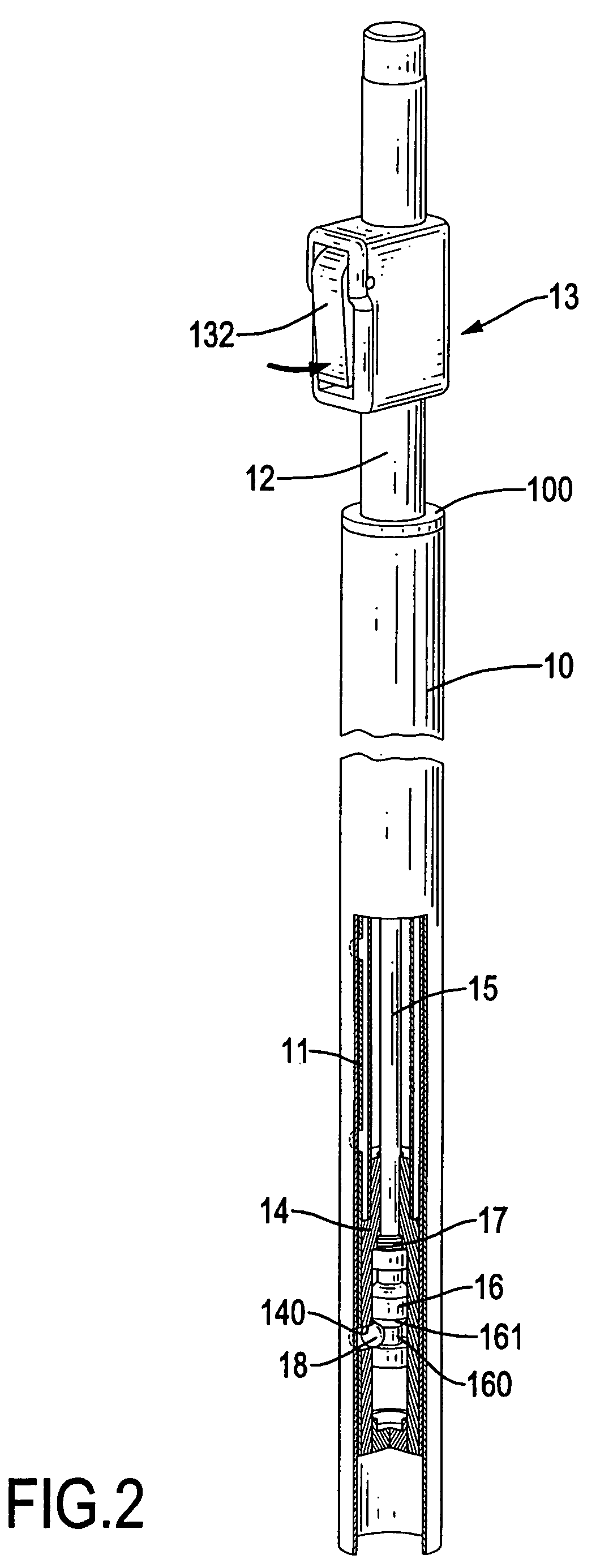 Quick-acting telescopic tube