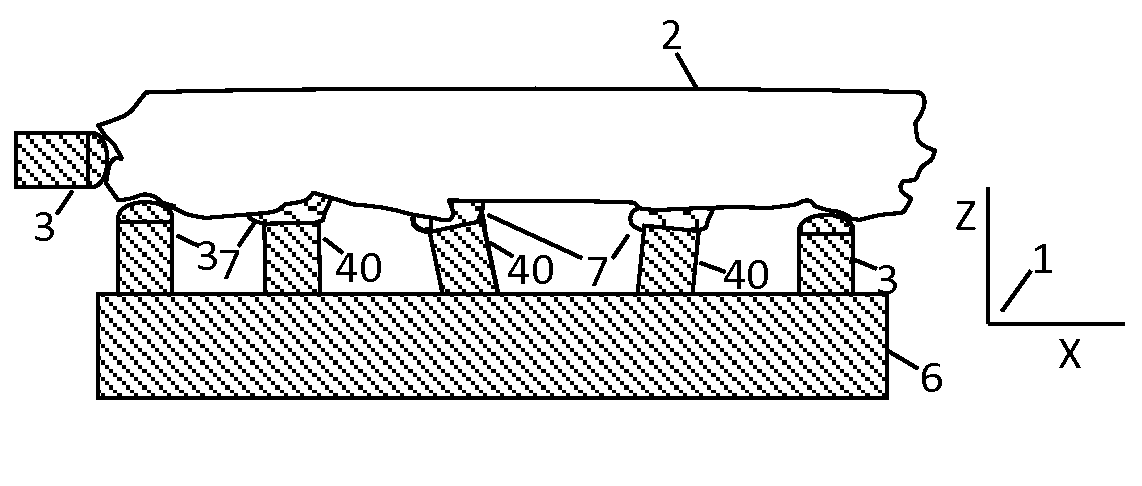 Method and devices to minimize work-piece distortion due to adhering stresses and changes in internal stresses