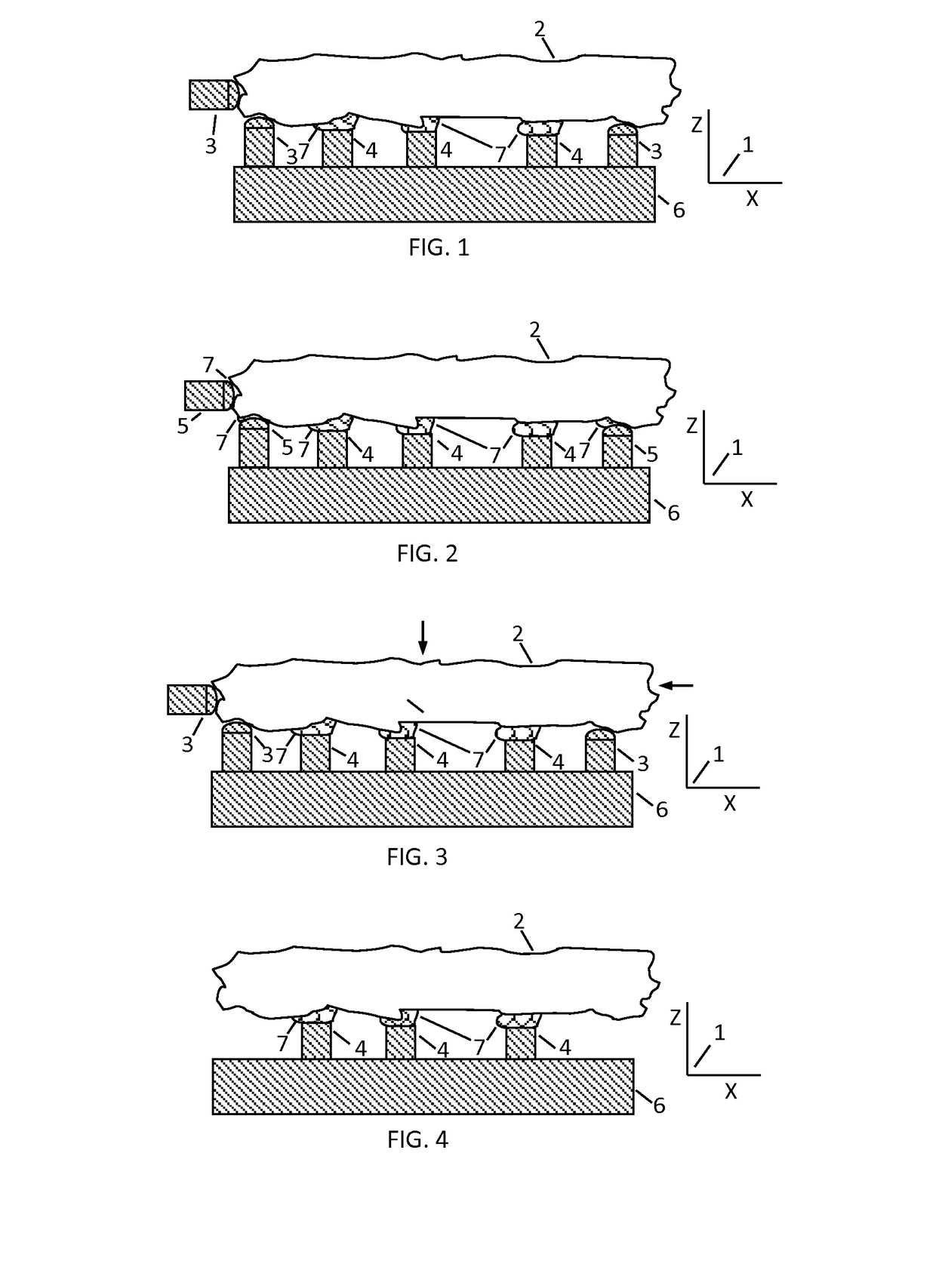 Method and devices to minimize work-piece distortion due to adhering stresses and changes in internal stresses