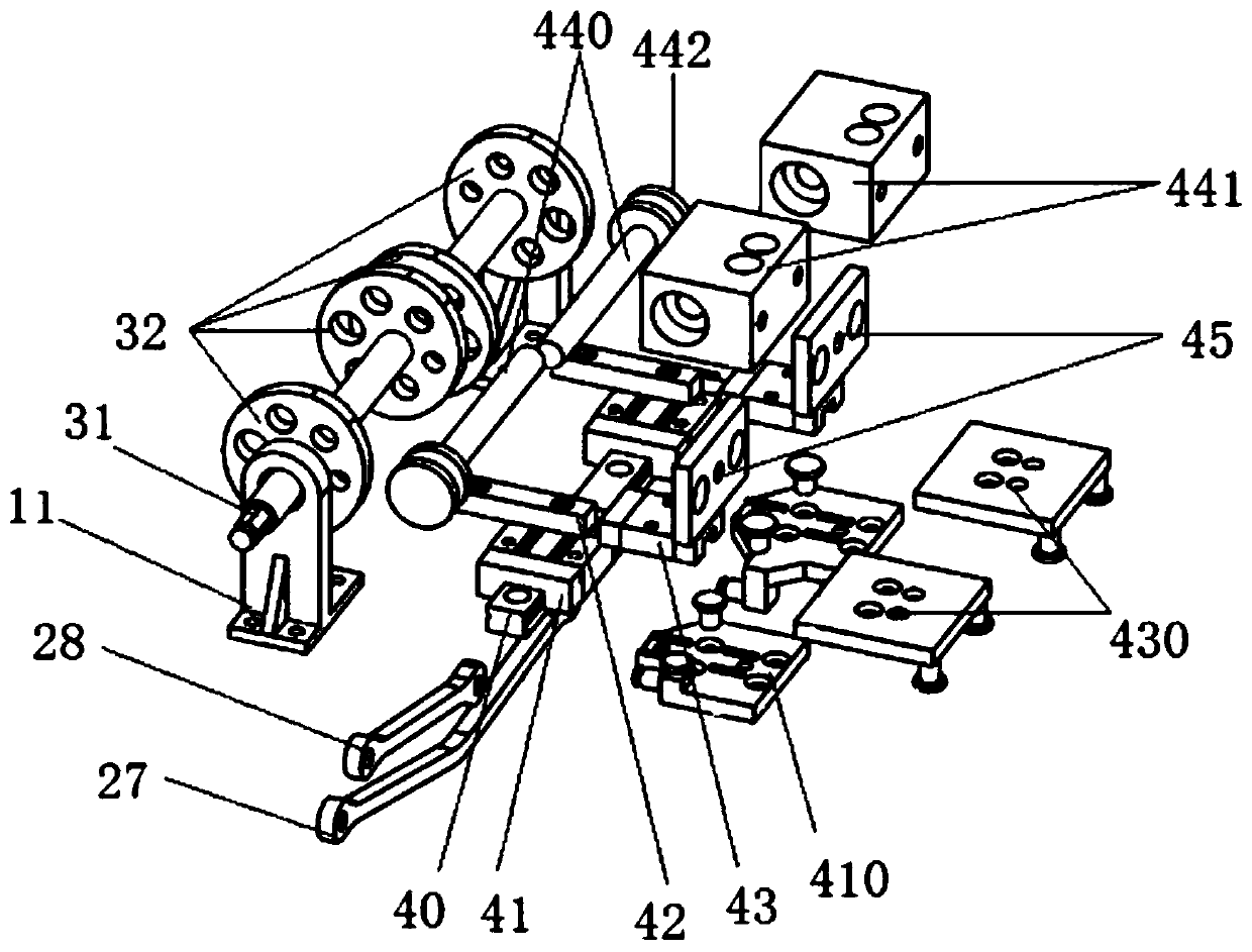 Interventional operation robot reciprocating device