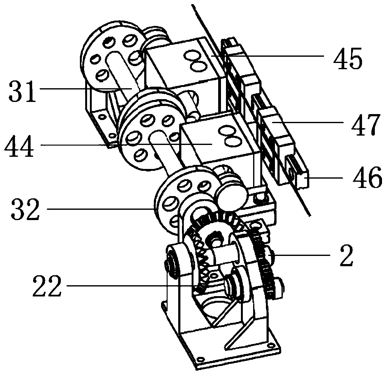 Interventional operation robot reciprocating device