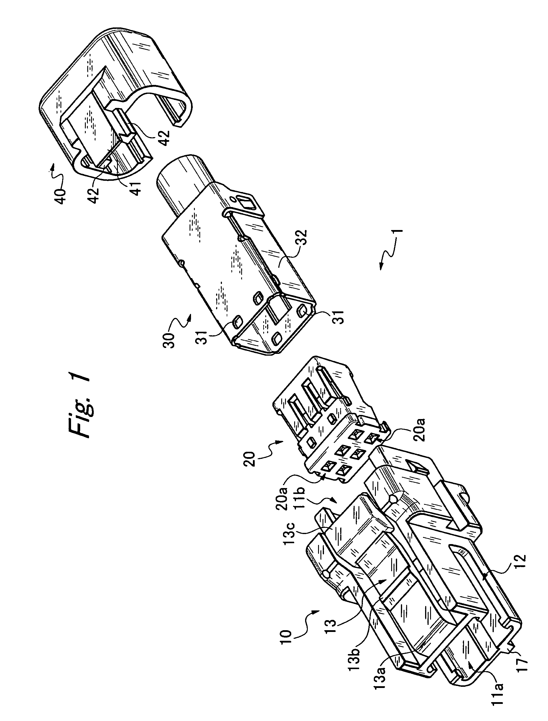 Plug connector having retainer attached mold case