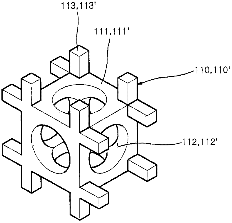 Porous underwater breakwater for preventing shore erosion and forming a fishing ground, and method for producing environmentally-friendly blocks for the underwater breakwater