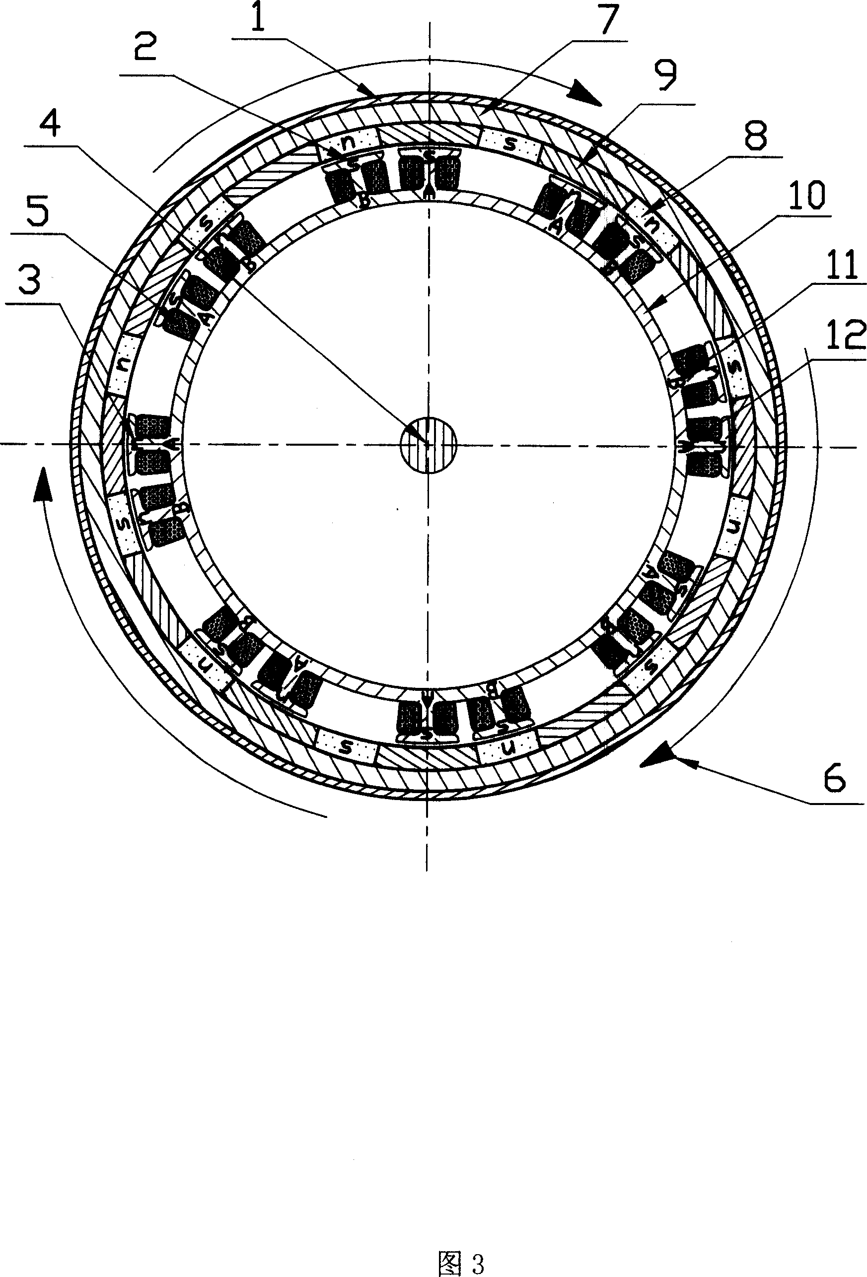 Non negative torque outer-rotor permanent magnet motor