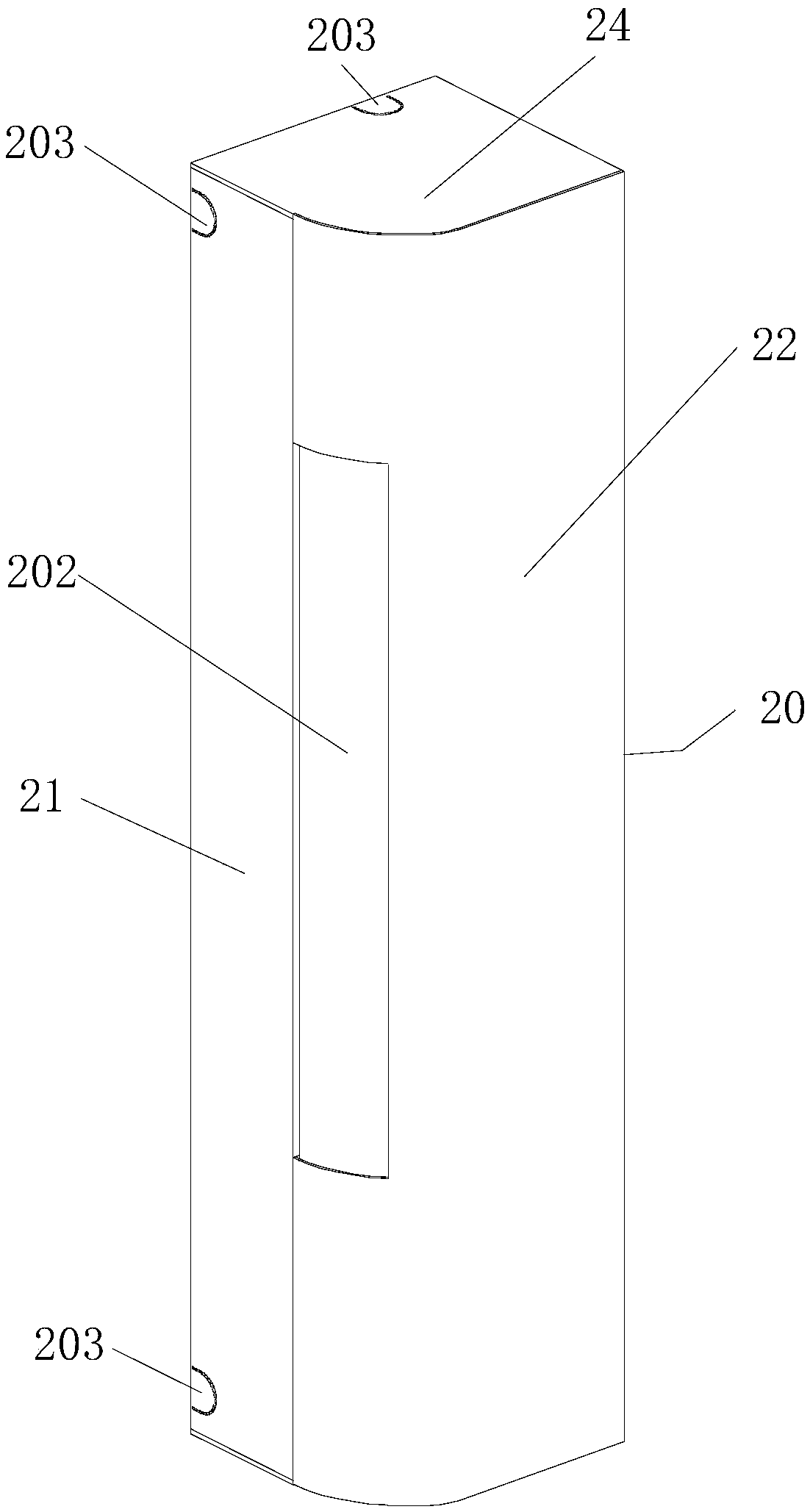 Vertical wall-mounted air conditioner indoor unit capable of achieving bidirectional installation