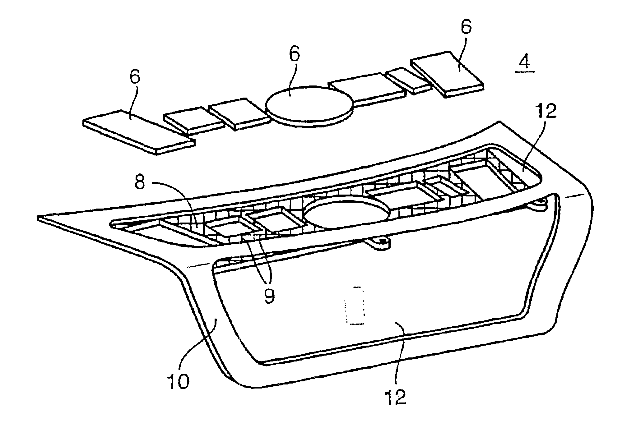 Bodywork part with integrated antenna