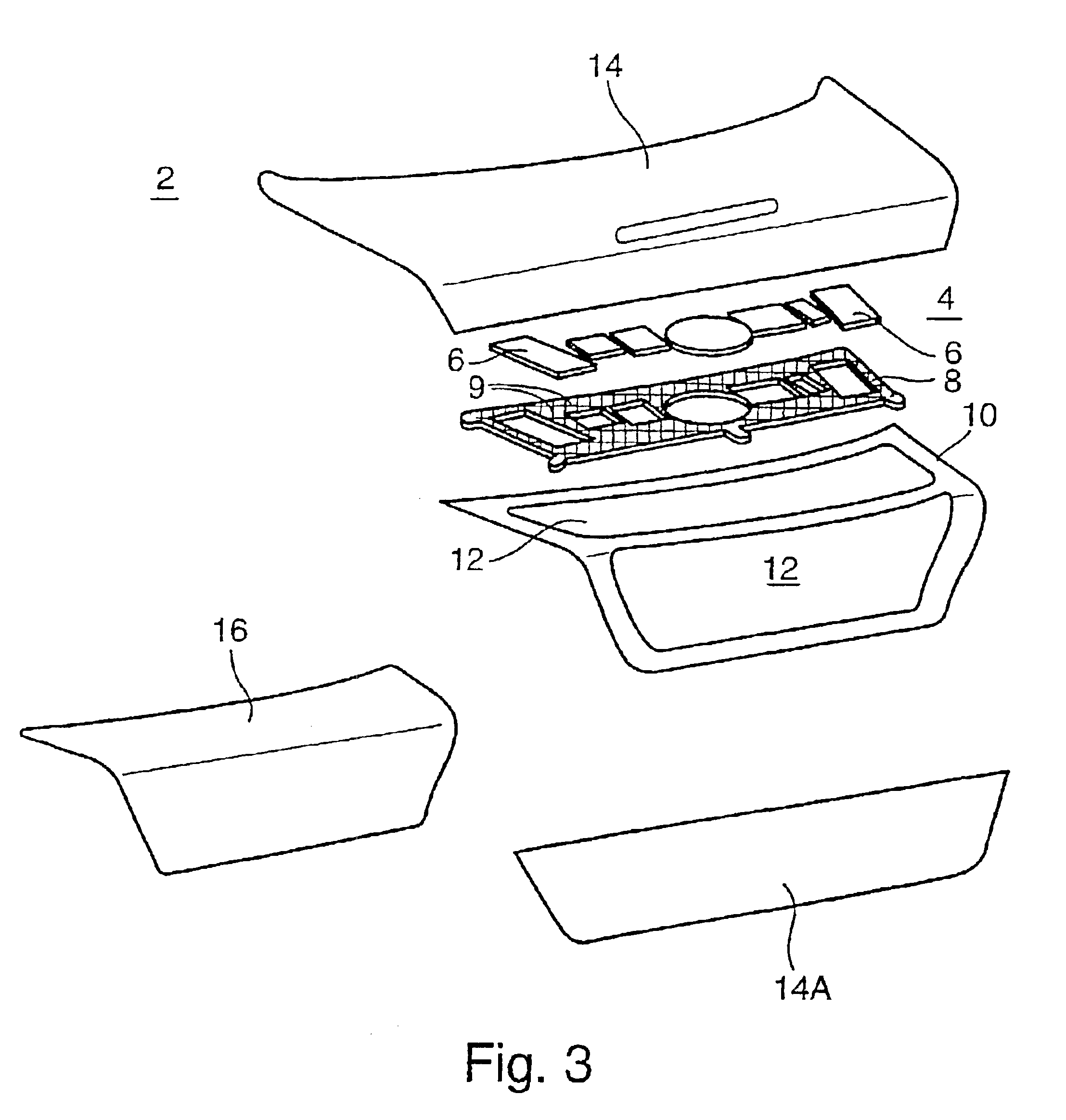 Bodywork part with integrated antenna