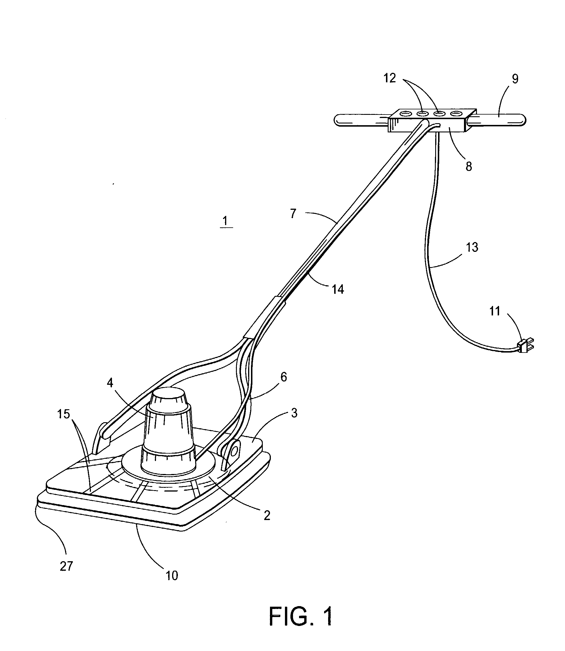 Carpet cleaning apparatus and method with vibration, heat, and cleaning agent