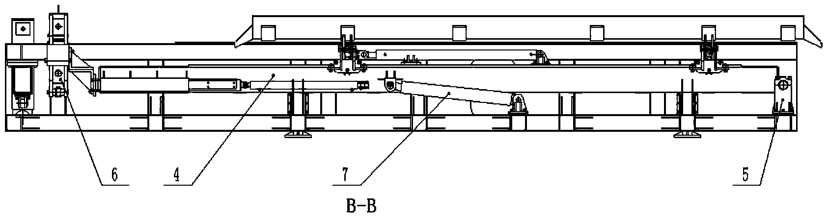 Truck-mounted drilling rig rod changing device