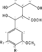 Lignans reduction compounds and preparation method and application thereof