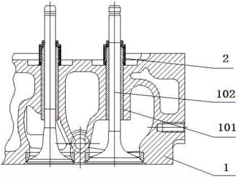 Quick assembling device for cylinder cover valve oil seal