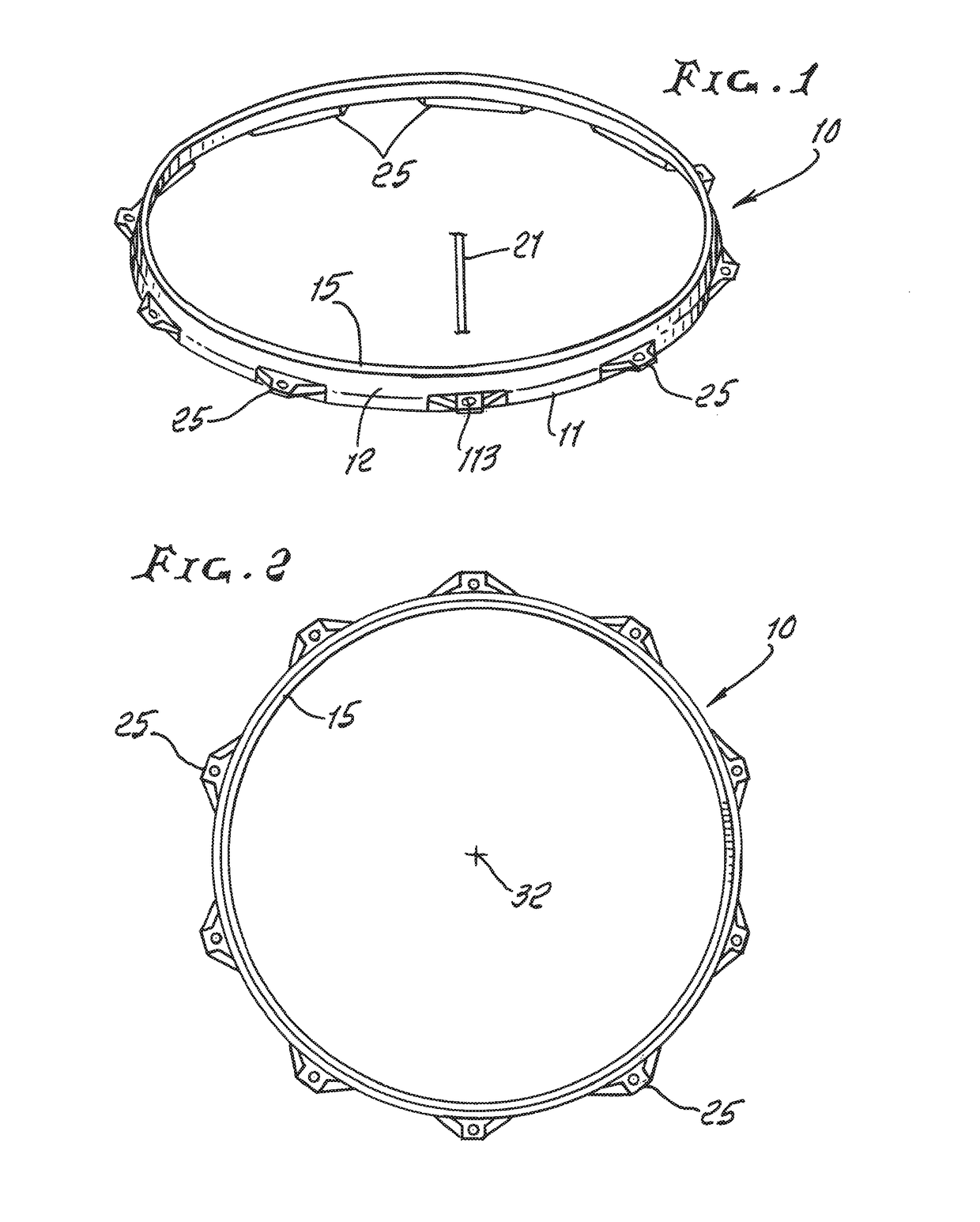 Precision drum hoop devices and methods