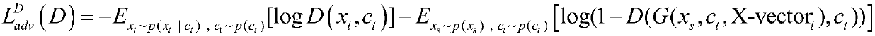 Multi-to-multi speaker conversion method based on STARGAN and x vector