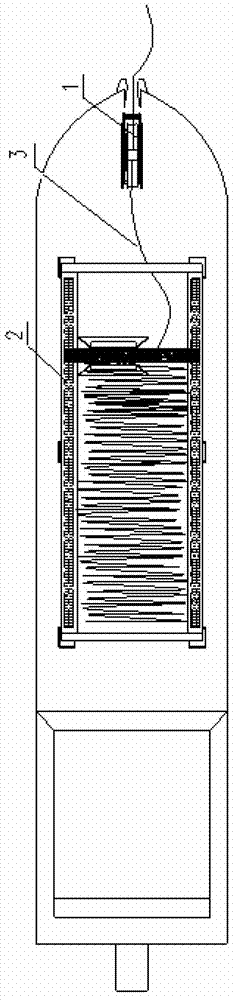 Seismic exploration submarine cable recycling and coiling device