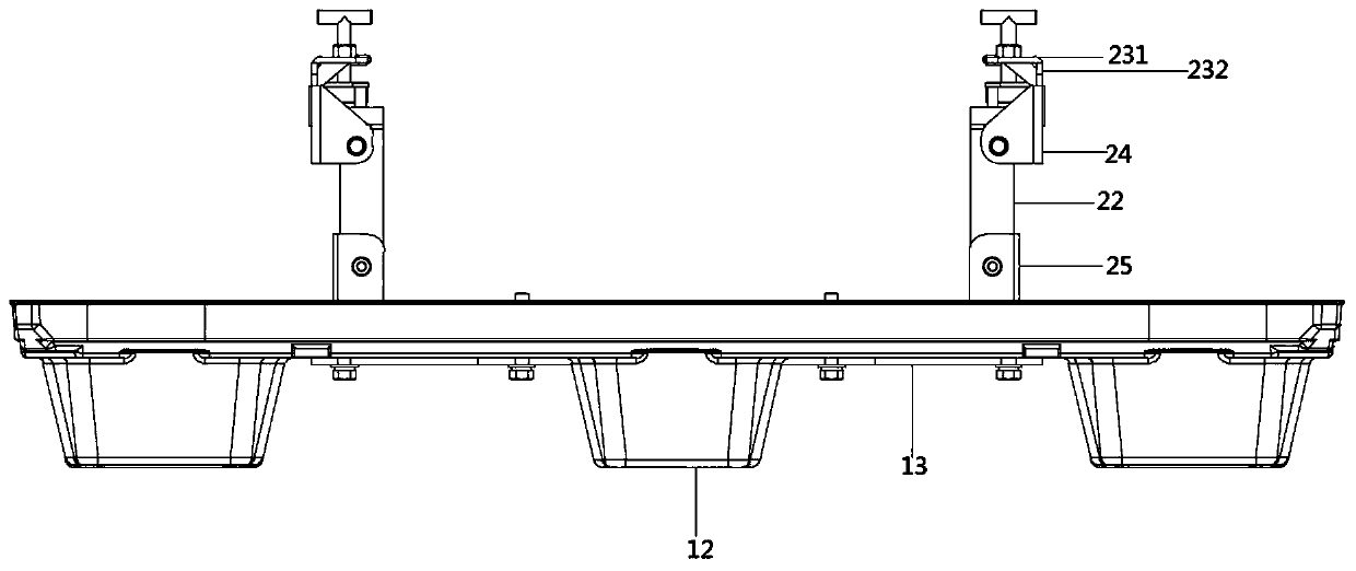 Transferring and packaging tray of cooling fan