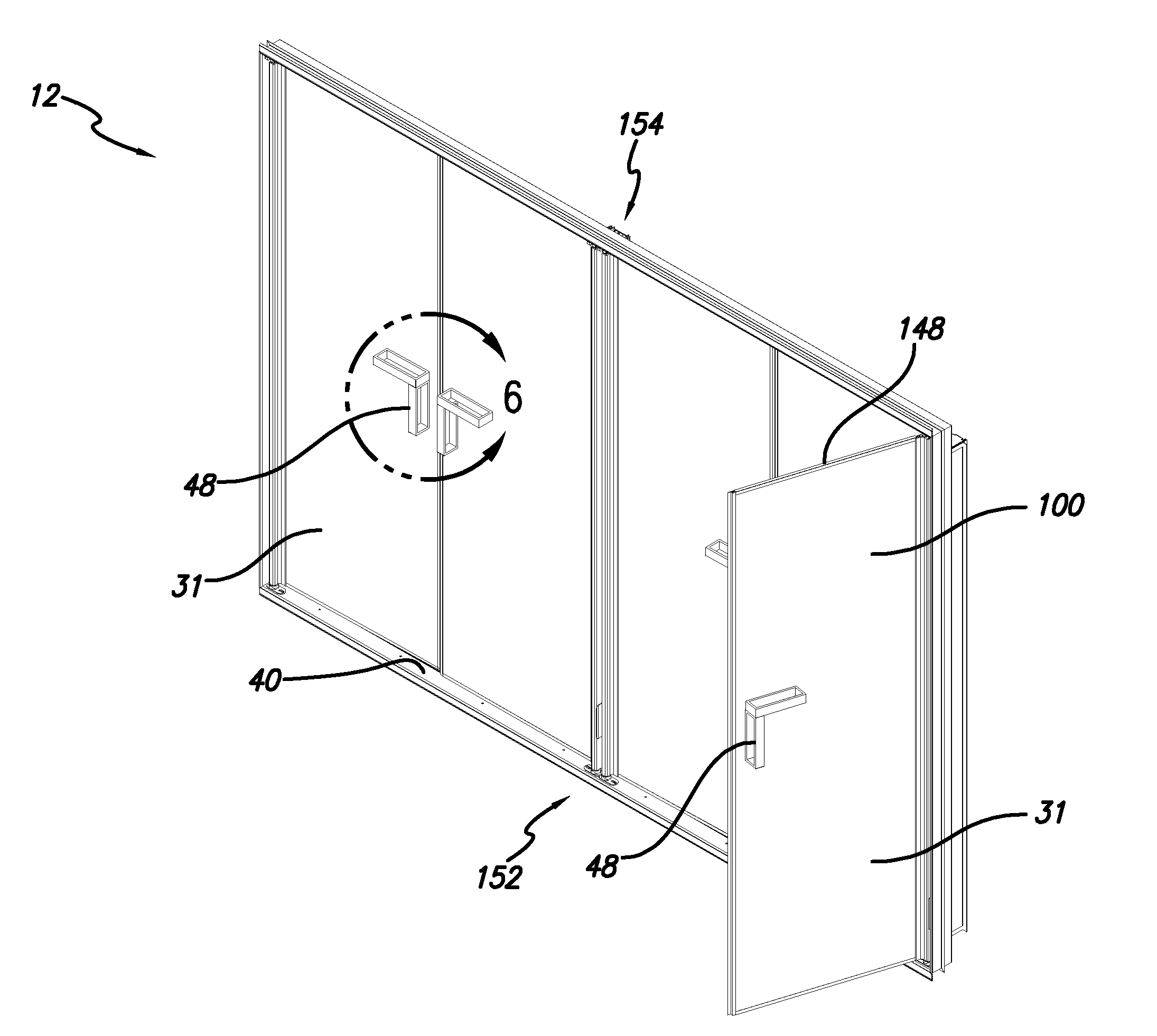 Refrigerator door construction including a laminated package