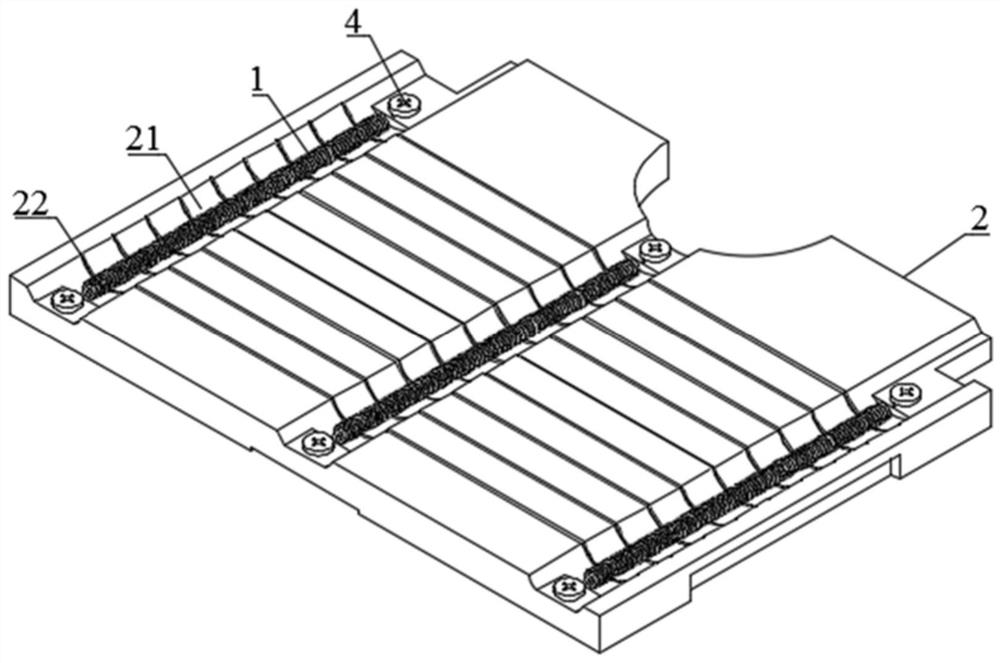 Detection target plate for time-of-flight mass spectrometer and fixing method