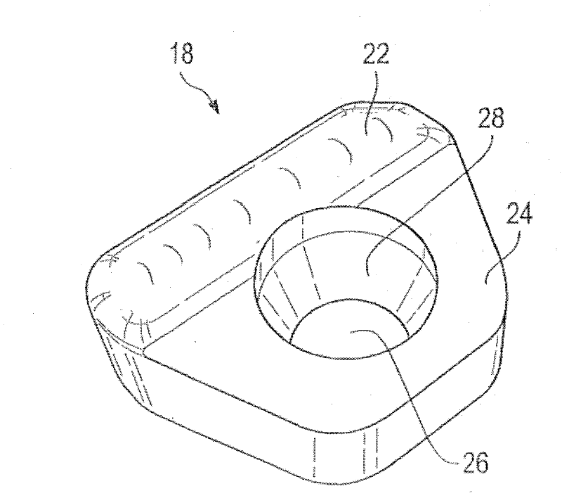 Rotating cutting tool and guide insert therefor