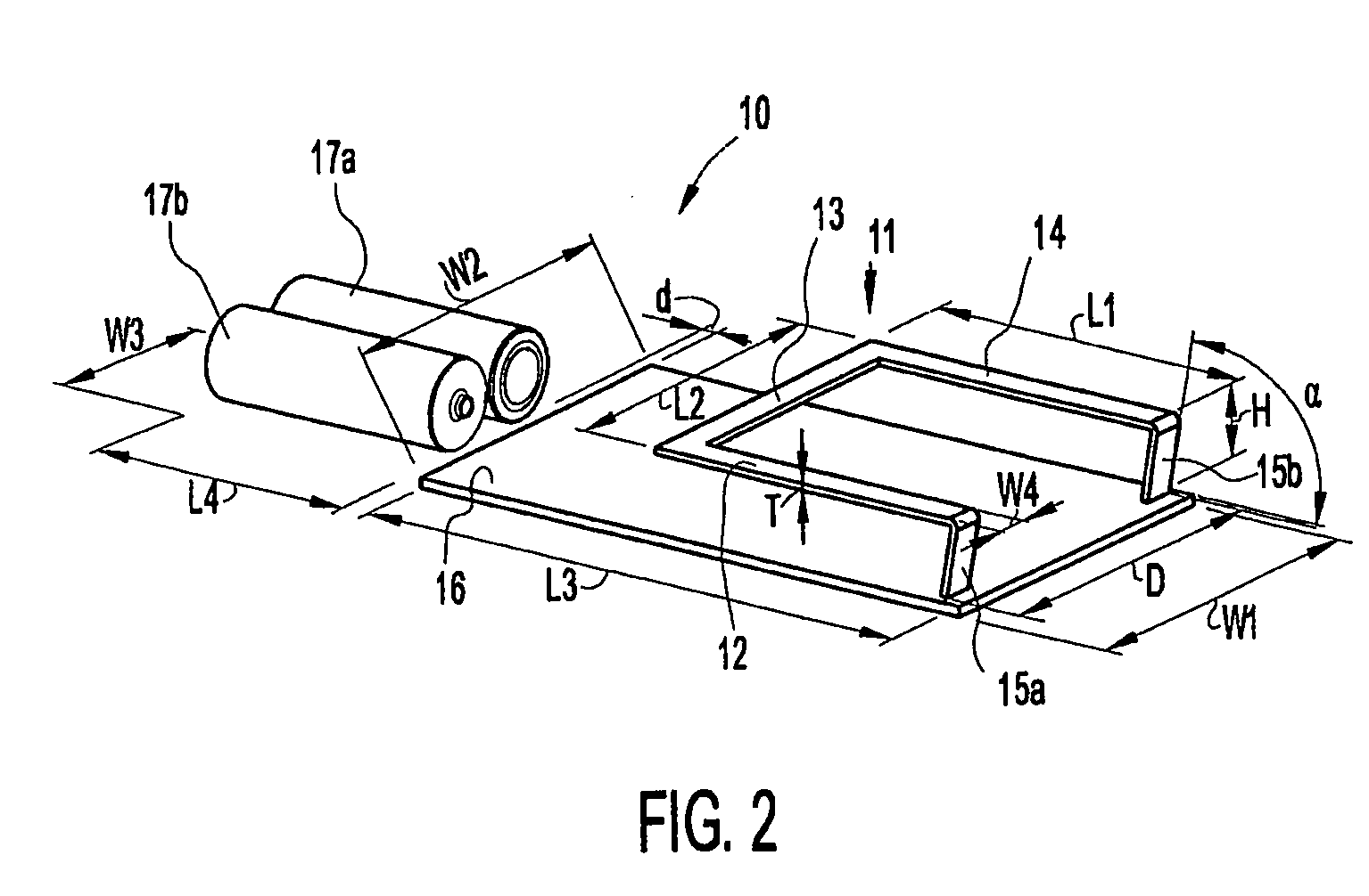 Wideband antena device with extended ground plane in a portable device