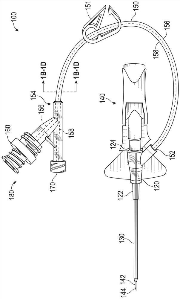 Catheter having dedicated blood collection port and related methods