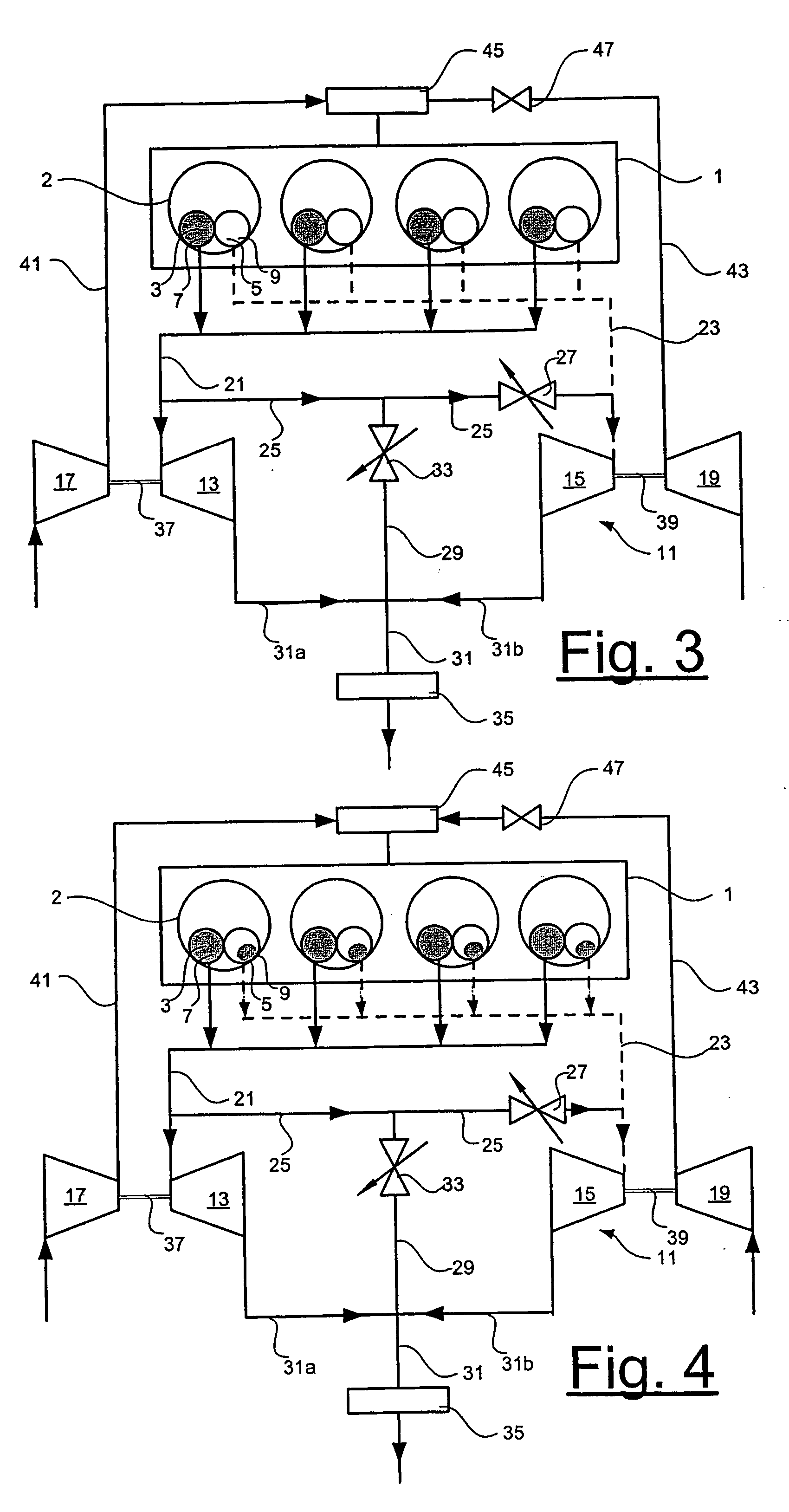 Control of exhaust to a turbo of internal combustion engine