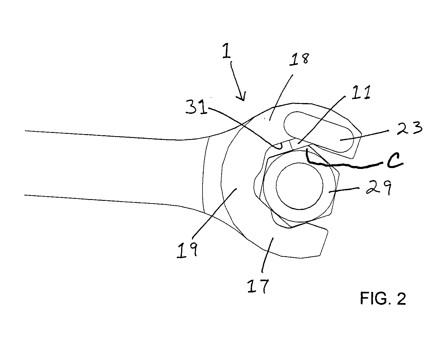 Ratchetable open-ended wrench