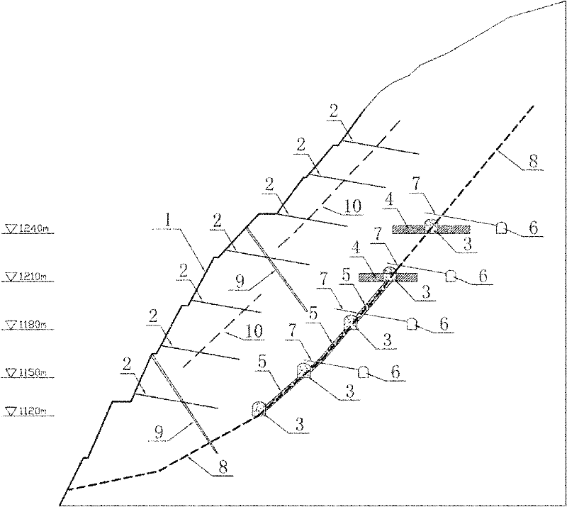 Side slope reinforcing method and structure