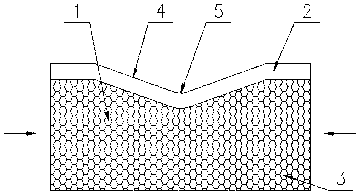 Asphalt pavement permeable diversion road flat stone and diversion road structure