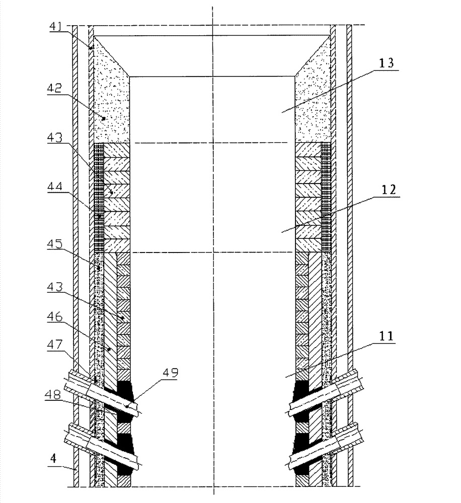 Fixed bed slag gasification furnace