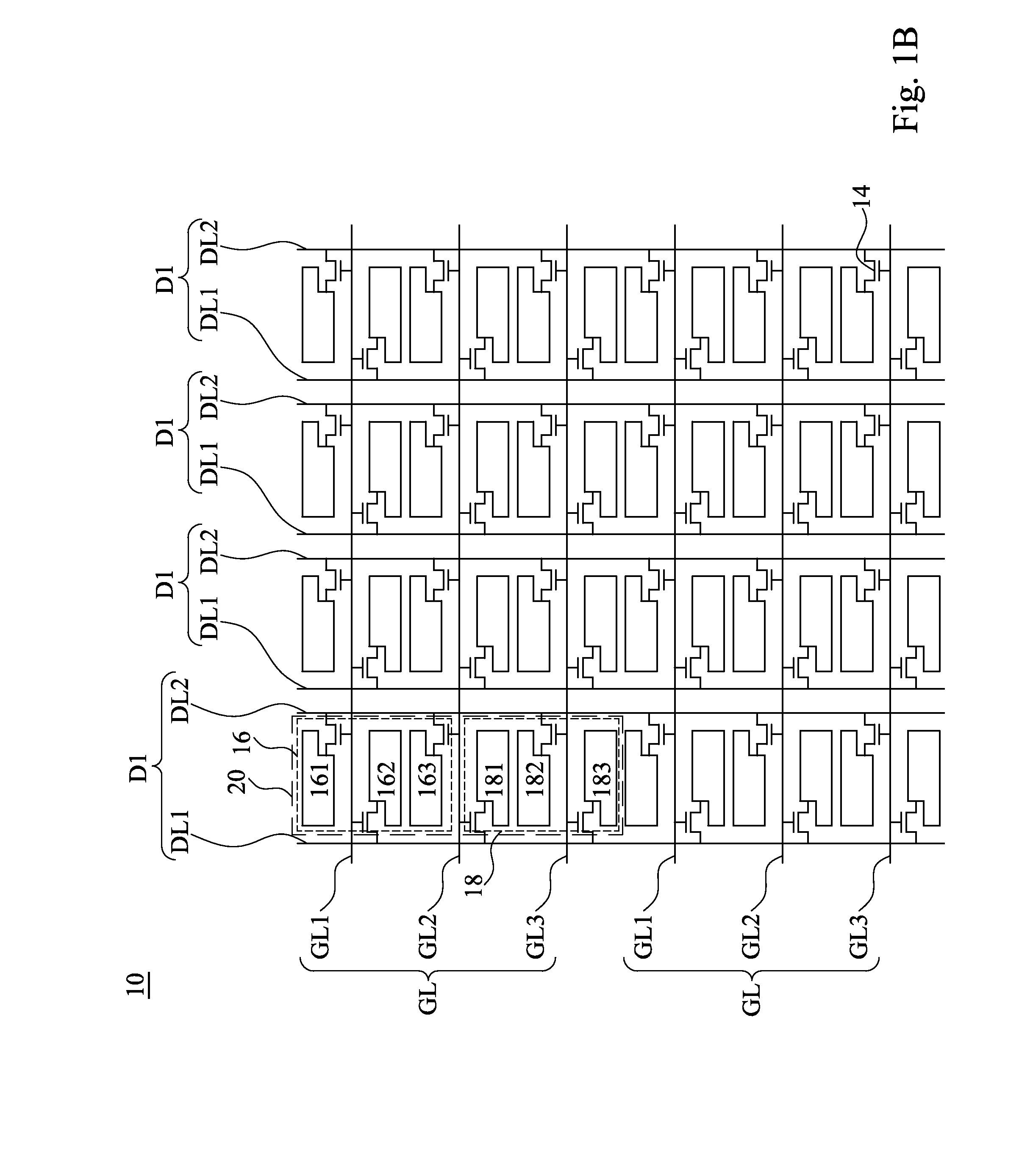 Array substrate of a display panel and the driving method thereof