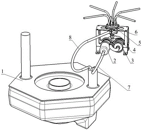 Fuel-powered multi-rotor unmanned plane fuel supply scheme