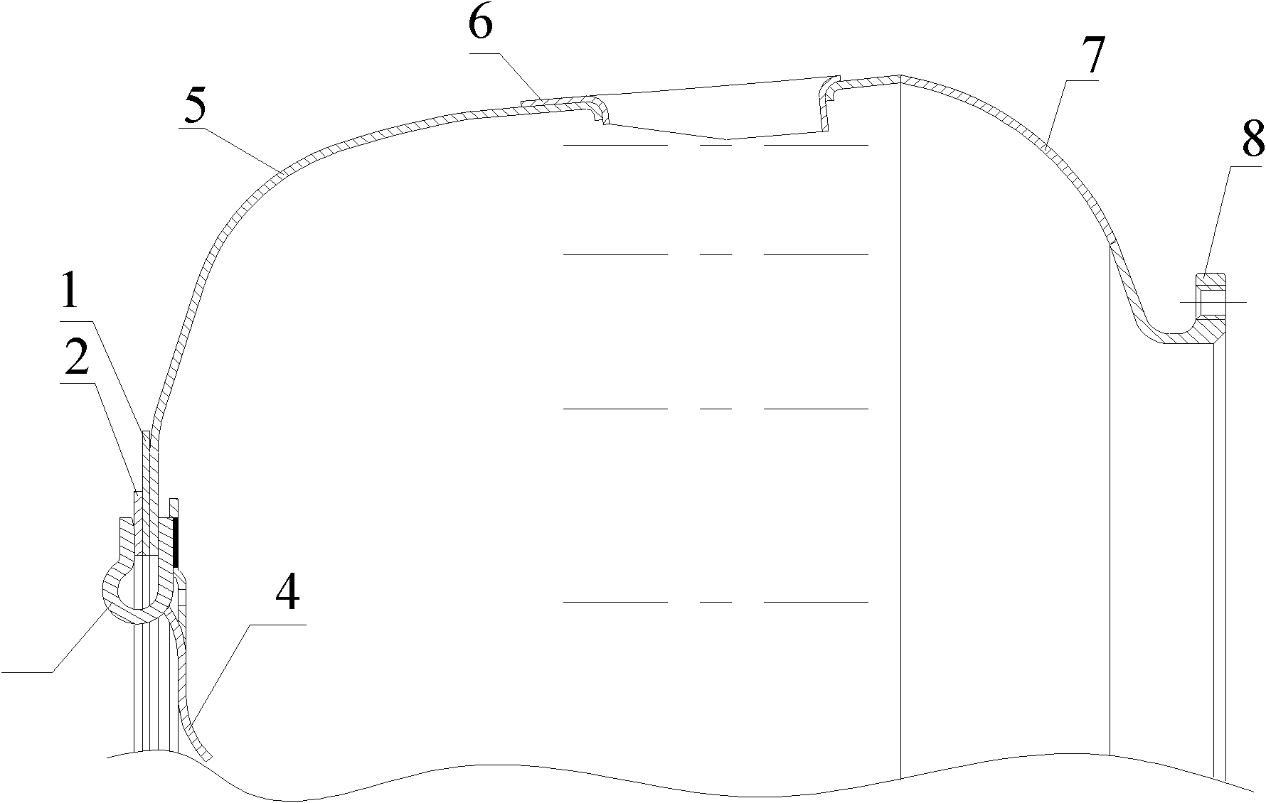 Shell structure for flame tube of aircraft engine