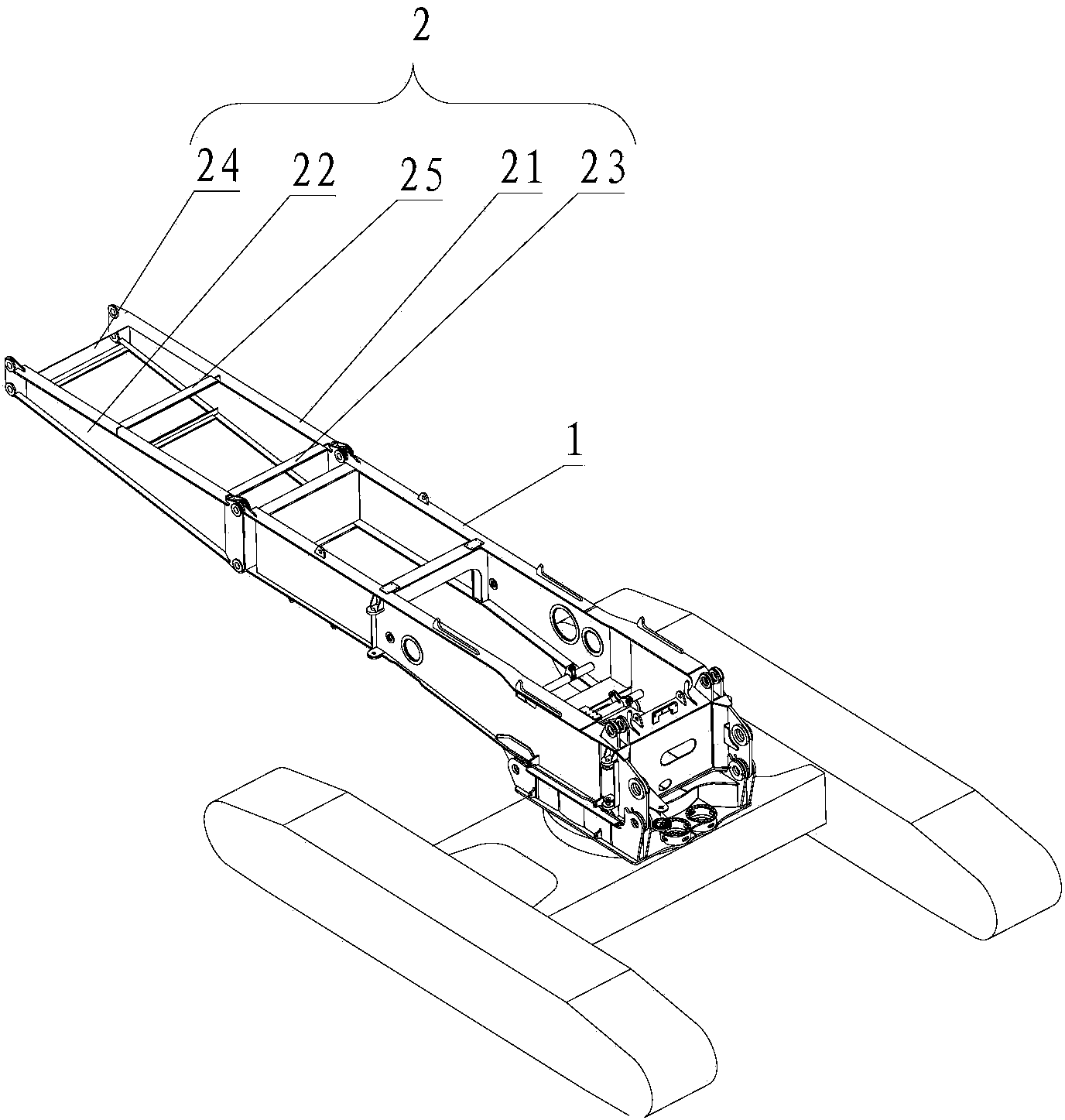 Tracked crane