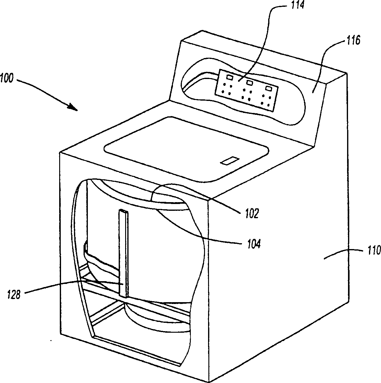 Washing machine with water control and associated method