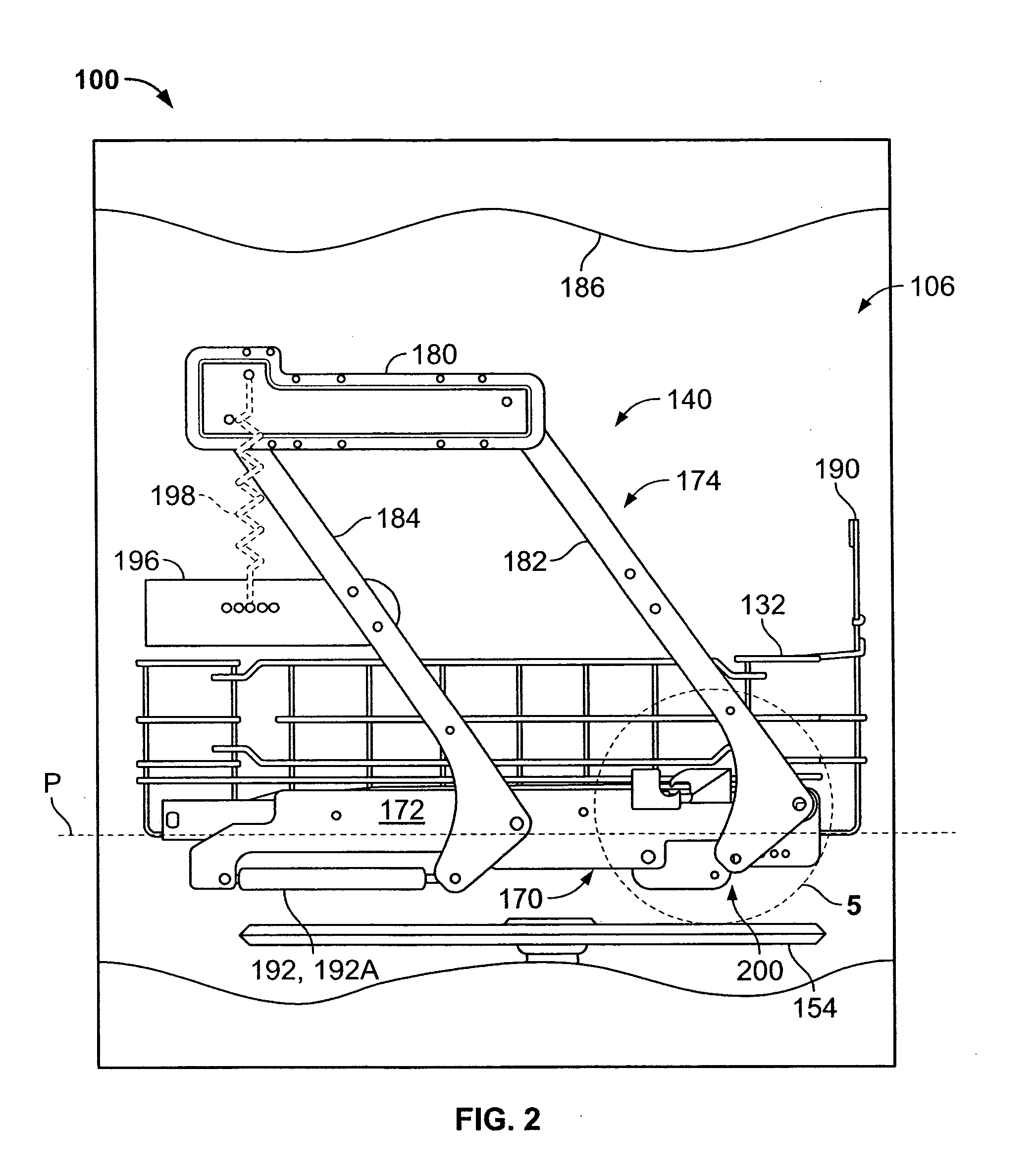 Dishwasher rack lift system