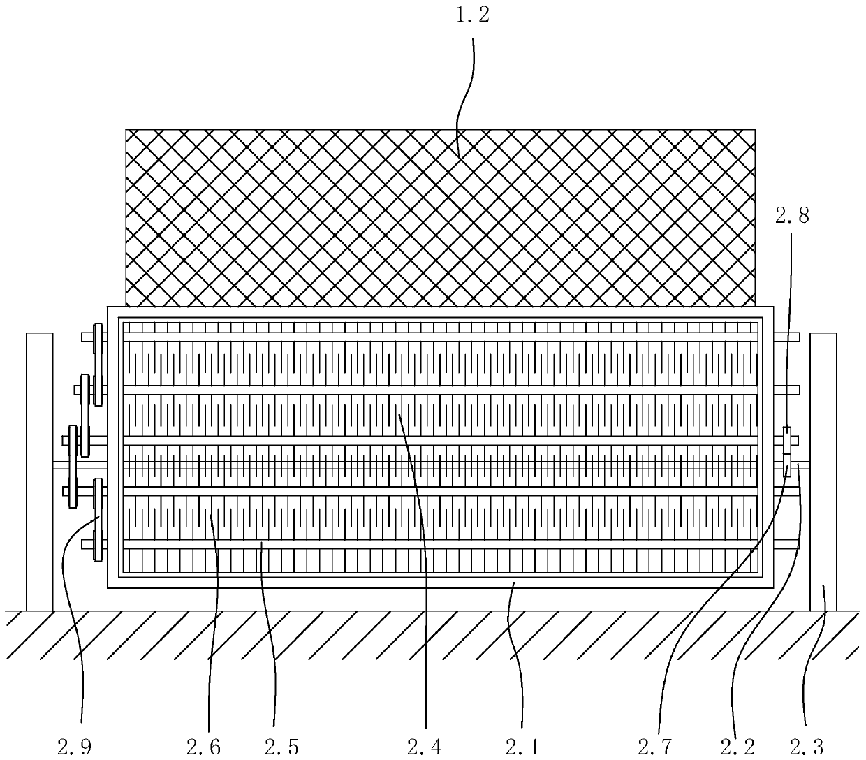 Fish and shrimp separation device of shrimp trawl net