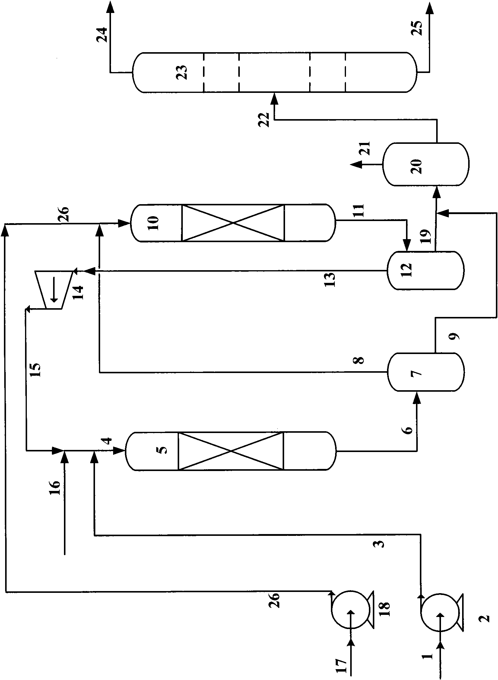 Combined hydrogenation method for mineral oil and animal and vegetable oil