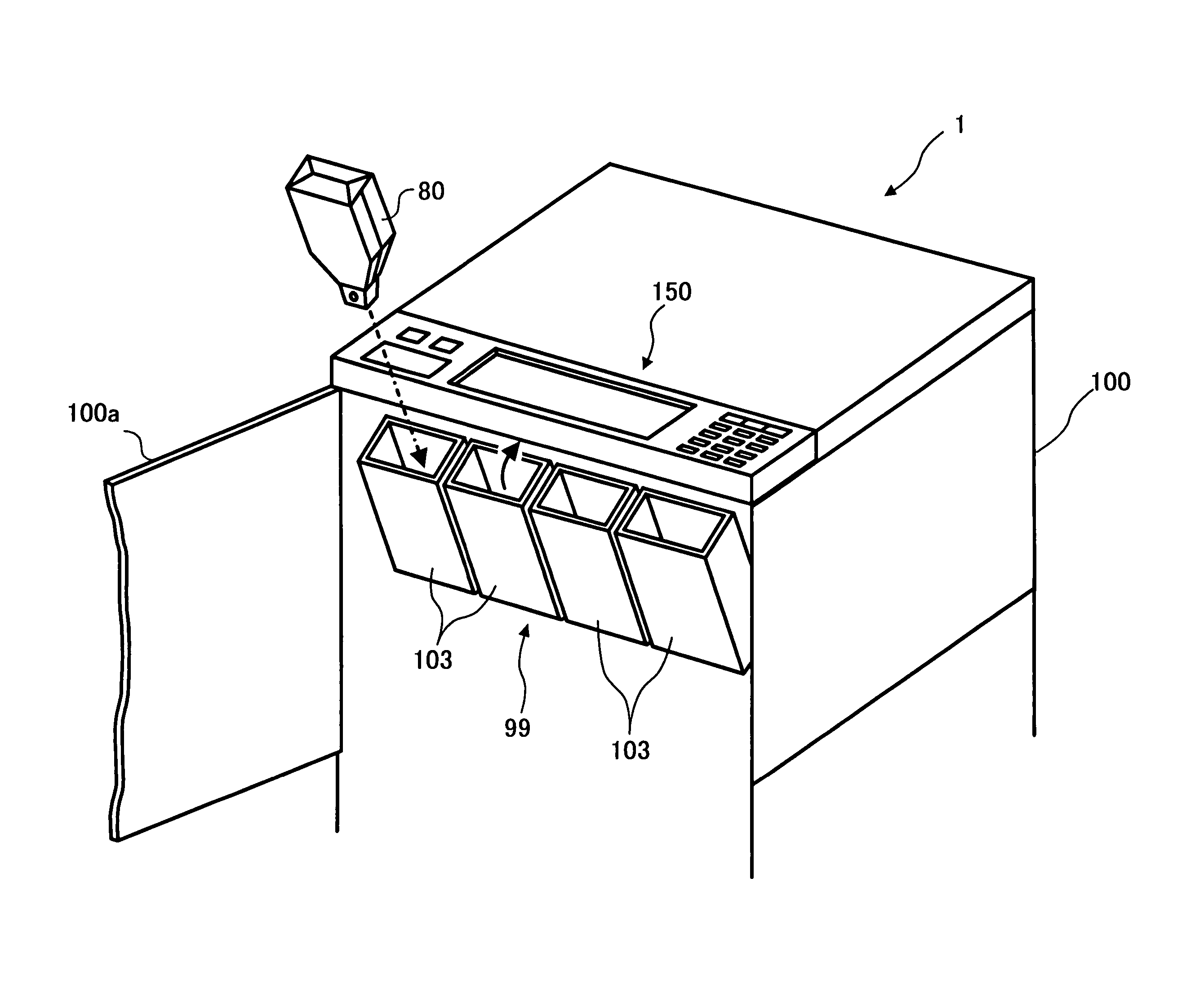 Image forming method and apparatus including as easy-to-handle large capacity toner container