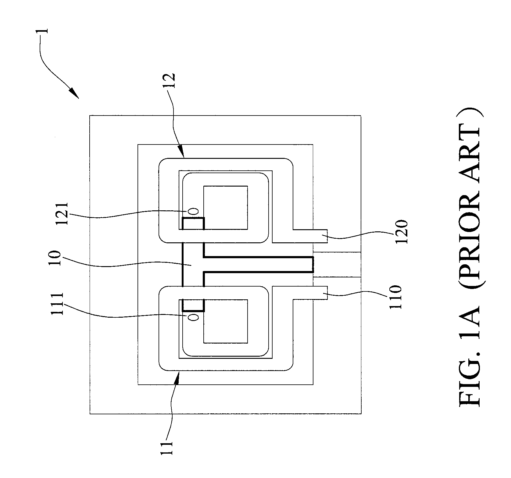 Symmetric differential inductor structure