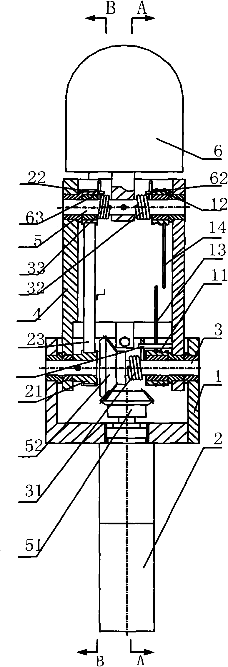 Finger device of double-joint parallel under-actuated robot