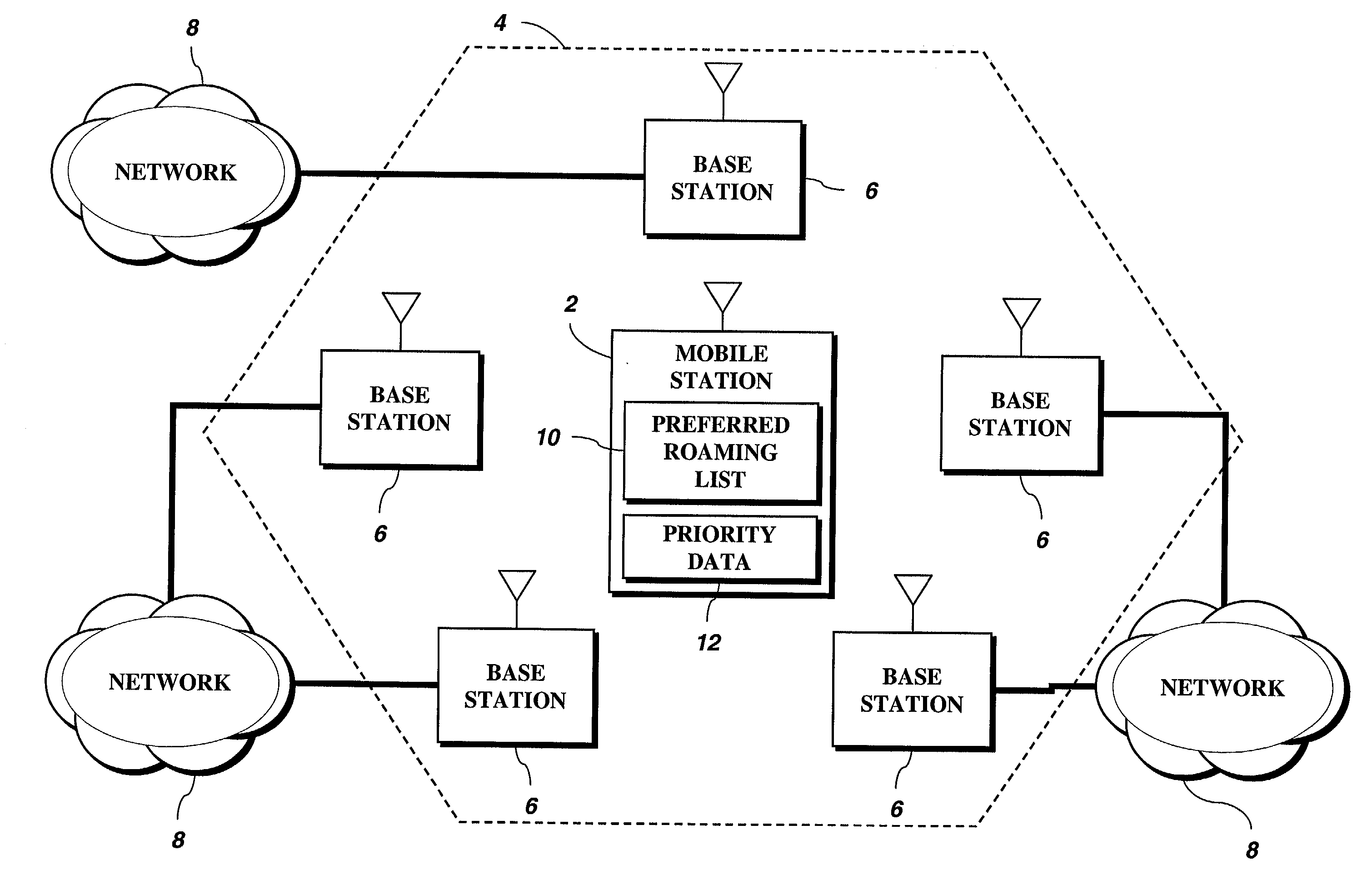 Method and apparatus for efficient selection and acquisition of a wireless communications system