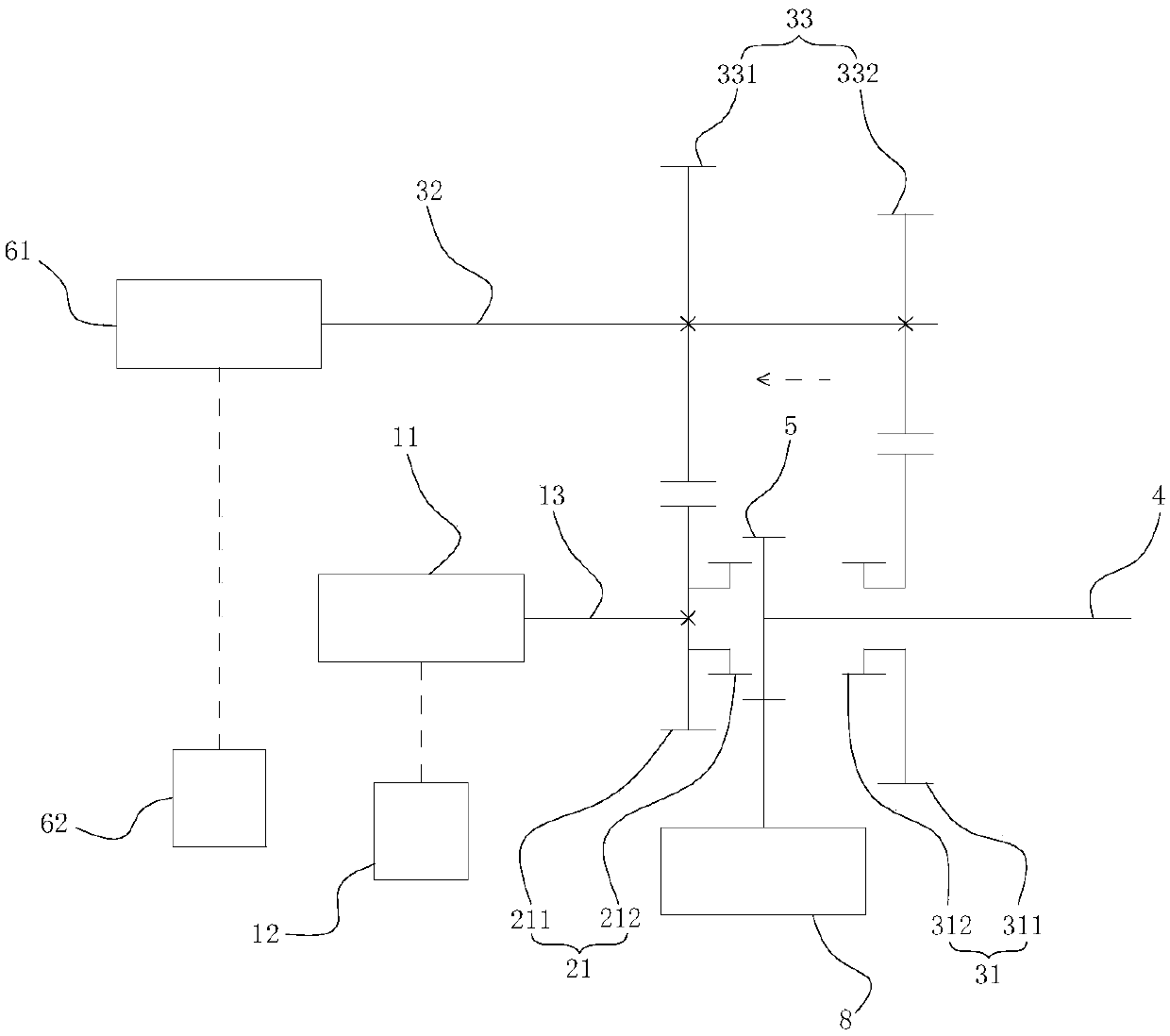 Speed change device, speed change system, control method of speed change system and automobile