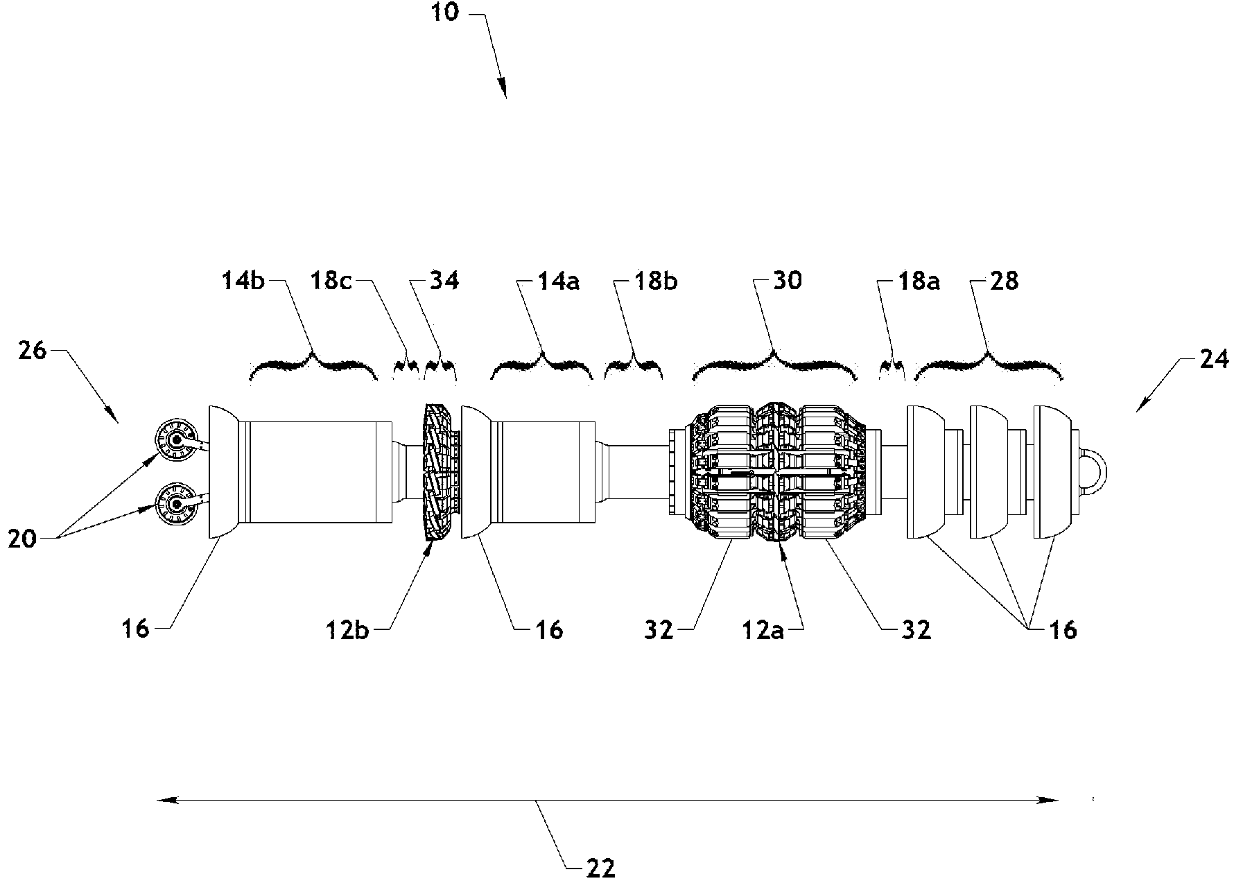 Flangeless canister for in-line inspection tool