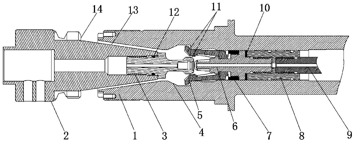 Tensioning structure based on main shaft