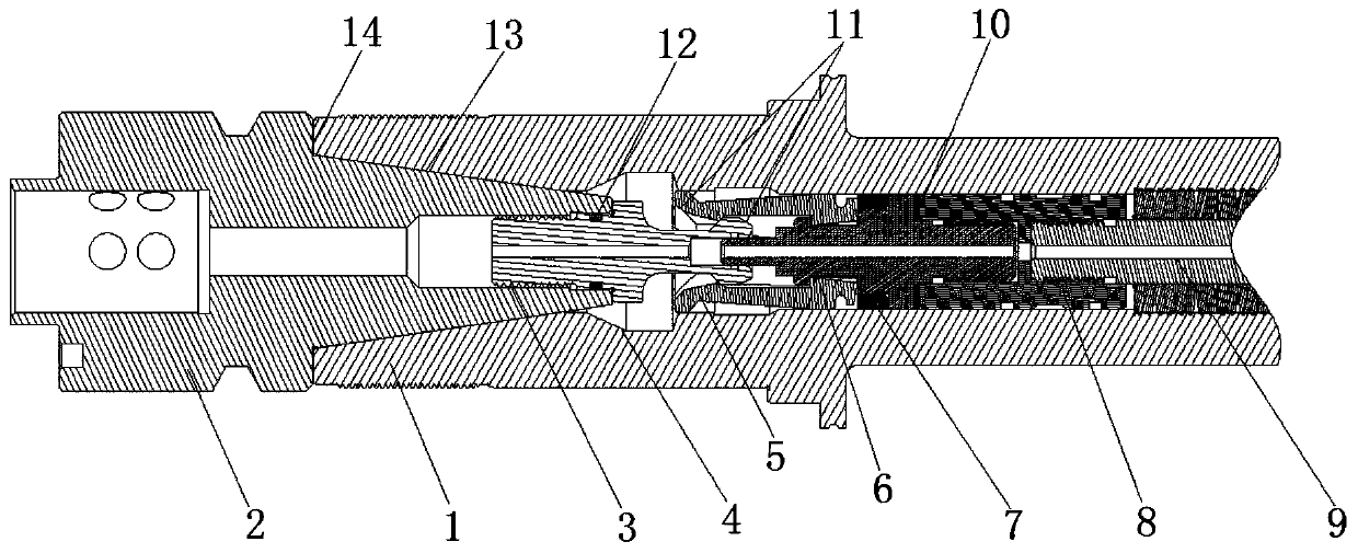 Tensioning structure based on main shaft